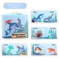 thumbnail image 2 of SIYTUAU Baby Ocean Cloth Book With Hand Puppet Animals Sensory Educational Washable Crinkle Sound Book 4 Pages 8 Sides Fabric Book D D, 2 of 4