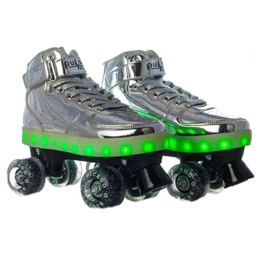 Chicago Skates - Patins à roulettes lumineux à LED Pulse, argent, taille 1