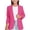 Hot Pink, variant on Elegant Girls Long Sleeve Shawl Collar Formal Suit with Inner Pocket Open Front Design for Kids Stylish Occasions