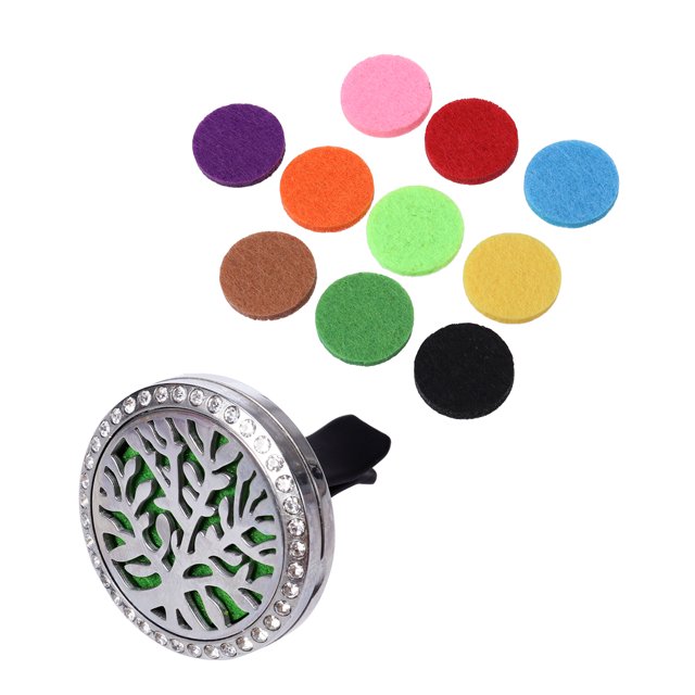 Shisuyan 1Pcs Diamante Car Use Perfume Clip Diffuser with 10Pcs Aromatous cotton slice A529(Multicolor)