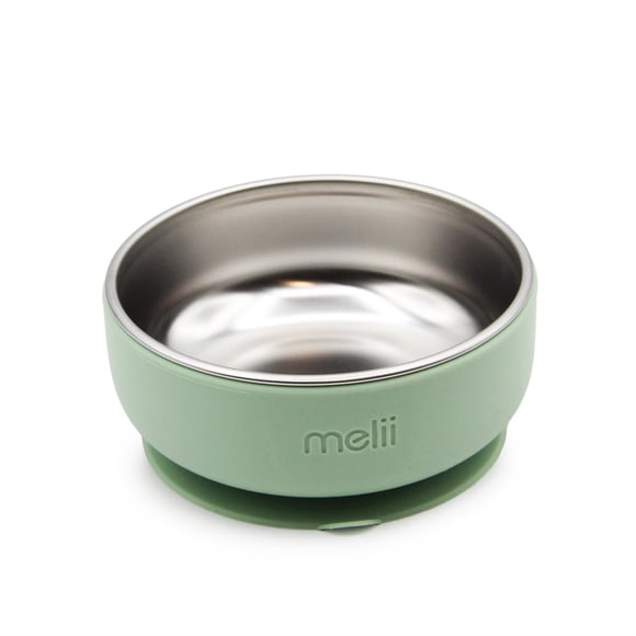 Melii Stainless Steel Bowl with Silicone Suction Mint