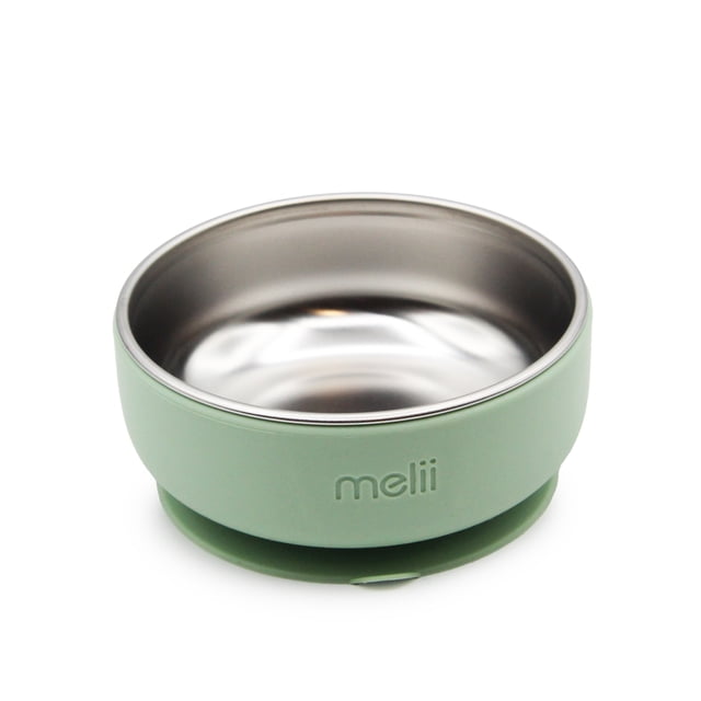 Melii Stainless Steel Bowl with Silicone Suction Mint