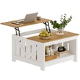 thumbnail image 4 of GUNAITO Lift Top Coffee Table with Storage Cabinet and 2 Compartments for Living Room, White, 31.5''Hx31.5''W in, 4 of 9