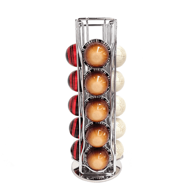 Coffee Pod Holder for Vertuo Line Coffee Capsule Pods Holder Display Stand 20Cups Storage Organizer Shelves Rack,A