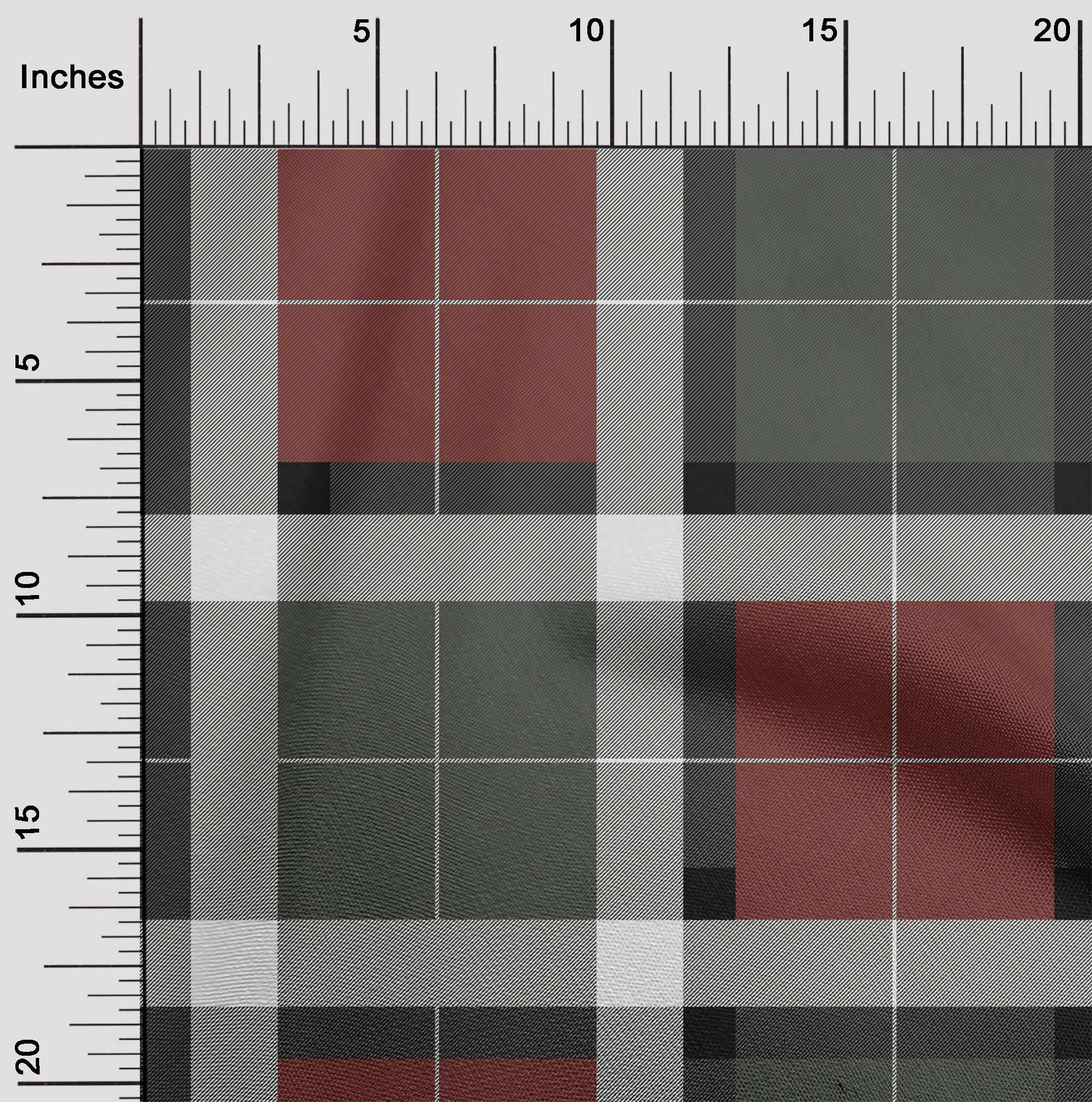 oneOone Tissu Coton Soie Imprimé Tartan à Carreaux Tissu de Couture BTY 42 Pouces de Large