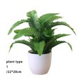 thumbnail image 3 of serony Artificial Potted Plant Leaf Simulation Leaves Home Office Desktop Greenery Decoration, Plant Type 1, 3 of 7