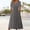 Grey, variant on Mefallenssiah Sexy Printed Fashion Women Short Sleeve V-Neck Ladies Slim Long Dress
