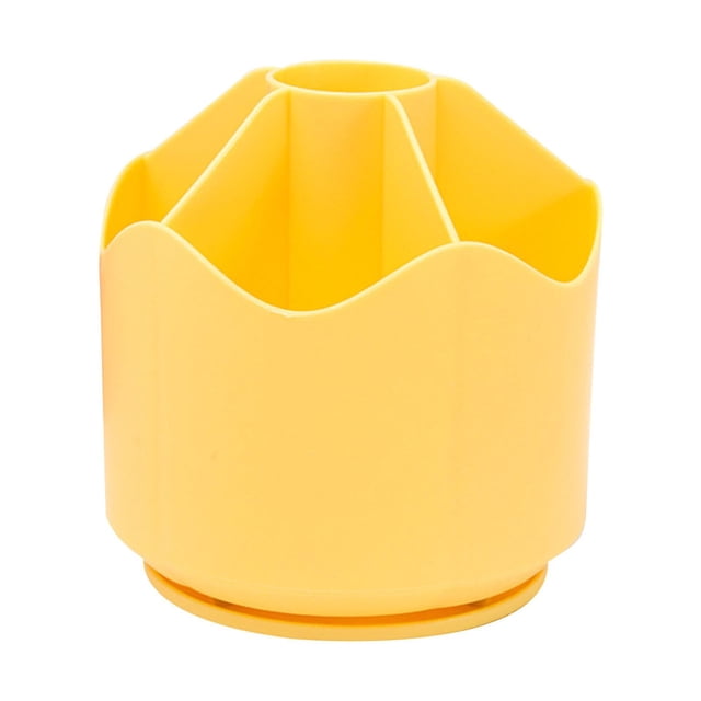 TopLLC Pencil Case On Rotating Table - 6 Compartment Pencil Case For School Office, Cosmetic Storage