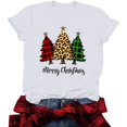 thumbnail image 2 of Jsaierl T-Shirts de Noël pour Femmes Mignons à Imprimé d'Arbre de Noël T-Shirts Décontractés à Col Rond Tunique Tenues de Festival Manches Courtes Hauts Cadeaux, 2 of 3
