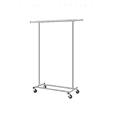 thumbnail image 2 of SONGMICS Clothes Rack with Wheels, Heavy-Duty Clothing Rack for Hanging Clothes,  with Extendable Hanging Rail, 220 lb Load Capacity, Silver UHSR13S, 2 of 9