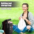 thumbnail image 3 of MesaSe Large Capacity Yarn Storage Bag with Multi-Pockets Barrel-Shaped Knitting Storage Bag Portable Yarn Knitting Organizer Bag with Hnadle Strap Home Travel Use for Hooks Needles Yarn, 3 of 8