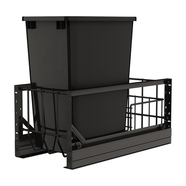Rev-A-Shelf Single Pullout 35 qt. Kitchen Trash Can w/ Soft-Close, 5349-15DM-118