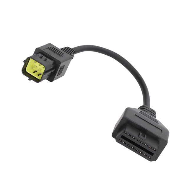 OBD2 Scanner Cable, 6 Pin OBD2 Diagnostic Adaptor Reliable Universal High Accuracy For Motorcycle