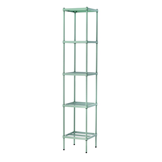 Design Ideas MeshWorks Tour d'Étagères de Rangement en Métal à 5 Niveaux, Vert Sauge