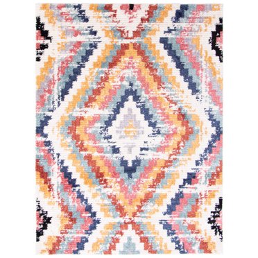 Tapis en Polyester Blanc Morocco Casa 3 Pieds11 Pouces x 5 Pieds11 Pouces