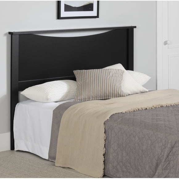 South Shore Step One Full/Queen Headboard - Modern Style, in Pure Black