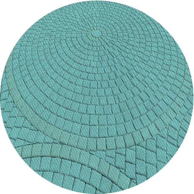 Ahgly Company Tapis d'Intérieur Rond Lavable en Machine Vert Profond Transitionnel, 5 Pieds Rond