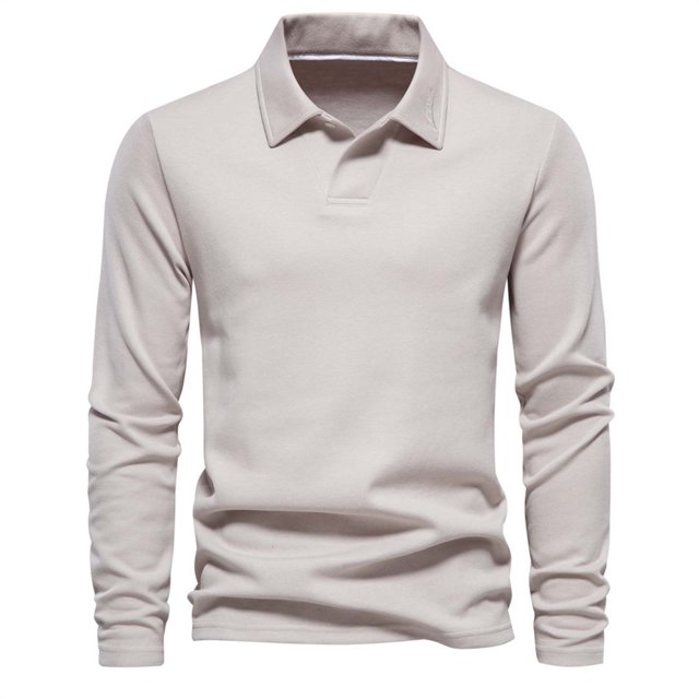 Gspmoly Mens Tshirts, Man Long Sleeve Solid Color V-Neck Button Fashion Fallow T-Shirt Summer Tops up to 60% Off