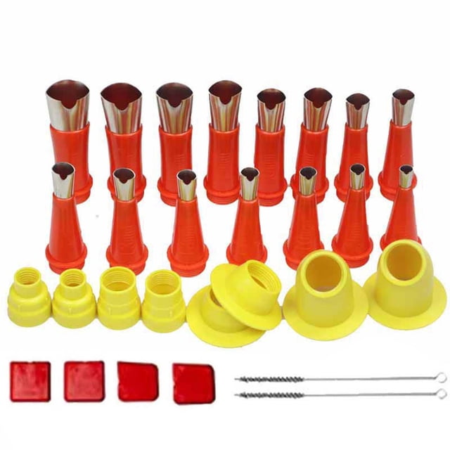 EGNMCR Family Use Integrated Rubber Nozzle Tool Kit, Rubber Nozzle Tool With Base, Stainless Steel Material, Caulking Nozzle Applicator Coating For Home Rubber nozzle