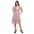thumbnail image 3 of Moomaya Robe Imprimée Longueur Genou pour Femmes Grande Taille Vêtements Décontractés Tenue d'Été, 3 of 4