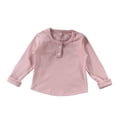 thumbnail image 2 of RXIRUCGD Round-neck Ribbed Velvet Bottoming Shirt For Kids( Pink, Size:1-2 Years ), 2 of 8