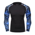 thumbnail image 3 of RUNQHUI Men's Long Sleeve Rash Guard Shirt Swimwear UV UPF 50+ Protection Swim Shirt Wetsuit Tops Type D XXL, 3 of 4