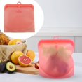 thumbnail image 3 of Sacs de Rangement de Cuisine Réutilisables en Silicone, Sac de Rangement pour Aliments, Sac à Sandwich, Sac de Congélation Scellé, Collation Liquide, Lunch, Fruits, Produits Frais / Meilleur Sac de Rangement et de Cuisson (1 Pce), Sacs et Couvercles de Fermeture de Cuisine Rouges, 3 of 7