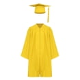 thumbnail image 1 of TTAO Kids Unisex Graduation Gown Robe Cap V Neck Set with 2025 Badge Tassel for School Graduation Yellow 21, 1 of 7