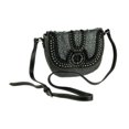thumbnail image 1 of Montana West Concho Collection Floral Embossed Crossbody Saddle Bag, 1 of 3