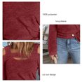 thumbnail image 4 of Blouse Décontractée, Haut à Épaules Dénudées Couleur Unie pour Usage Quotidien Rouge TG, 4 of 6