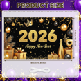 thumbnail image 3 of Decorative Design New Year Banner Festive Theme Celebration Banner for Holiday Event Indoor Decoration Party Backdrop, 3 of 5
