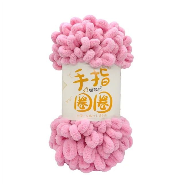 5PCS=500g Puffy Finger Loop Chunky Giant Chenille Yarn Crochet Hand Knitting Soft Rope Polyester Blanket No Needle Hook Freeship