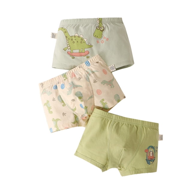 MIASHUI sous-Vêtements Confortables pour Garçons, Boxeurs Mignons à Imprimé de Dessins Animés, Lot de 3, 3-4 Ans
