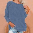 thumbnail image 1 of EIMELI Chemise Femme Liquidation Grande Taille Femme Décontractée Manches Longues Uni Ample Col Rond Chemise Blouse Haut Rouge TG, 1 of 6
