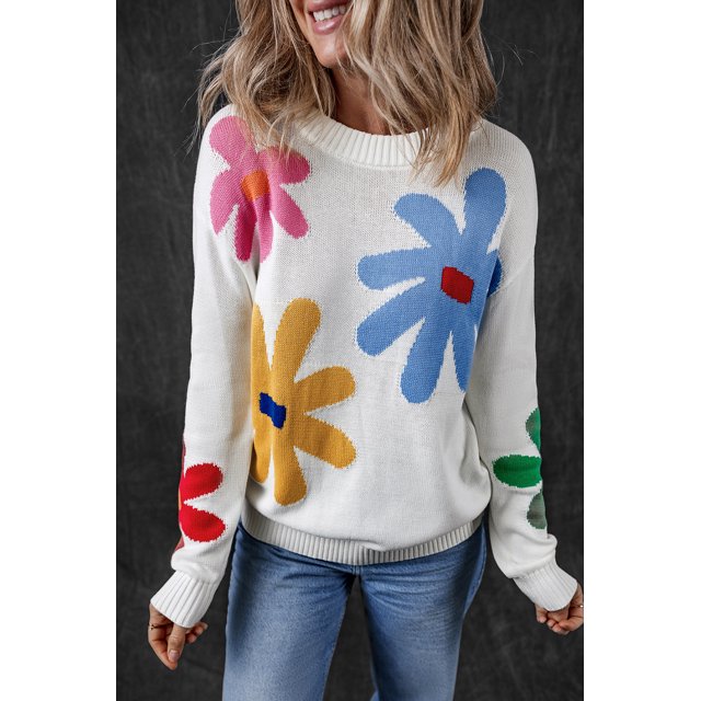 FOLUNSI Chandail Blanc Essentiel - Douillet, Stylé, Incontournable!