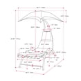 thumbnail image 2 of CorLiving Alora Steel Frame Outdoor Lounge Chair with Removeable Cushions and Canopy, Grey, 2 of 13