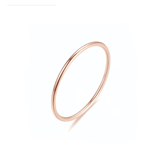 Jusqu'à 65 % de Réduction sur Bague en Acier Titane Fine 1MM Naittoop Tempérament Bague Mode Femme Bague Queue Bijou