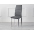 thumbnail image 2 of K-Living Nash 5PCS Grey Anti Scratch, Powder Coated Metal Dining Set with PU Chairs (Table with 4 Chairs), 2 of 3