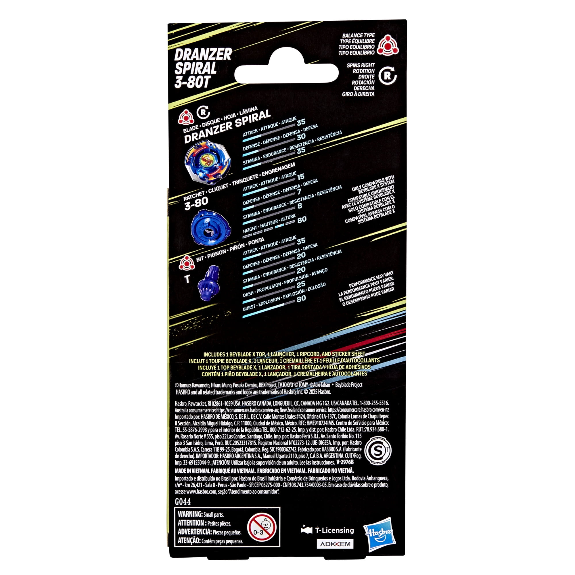 Beyblade X X-Over Project Dranzer Spiral 3-80T Starter Pack Top and Launcher