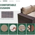 thumbnail image 2 of Kullavik Patio All Weather woven 6-Piece Metal Sectional Sets with Cushions,Sand, 2 of 5