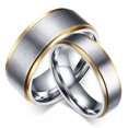 thumbnail image 3 of Wedding Band Ring for Women Men Engagement,Middle Matte Finished, 3 of 4