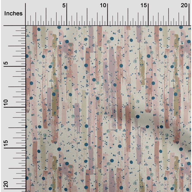 oneOone Cotton Cambric Muesli Fabric Geometric Texture Sewing Craft Projects Fabric Prints By Yard 42 Inch Wide