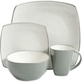 thumbnail image 4 of Gibson Home Soho Lounge 16 Piece Square Stoneware Dinnerware, Green, 4 of 7