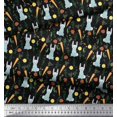 thumbnail image 2 of Soimoi Cotton Poplin Fabric Leaves,Carrot & Rabbit Kids Decor Fabric Printed Yard 42 Inch Wide, 2 of 3
