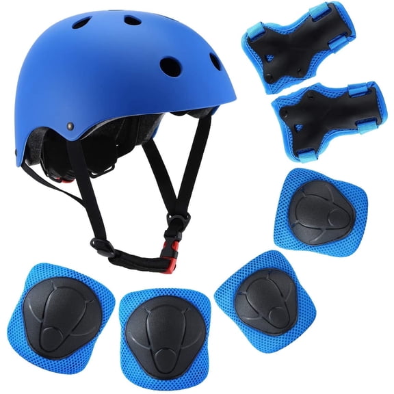 GRM Casque de Vélo pour Enfants, Casque pour Tout-Petits de 3 à 10 Ans avec Sports-Blue