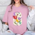 thumbnail image 4 of RKSTN Hauts d'Été pour Femmes Décontractés Coupe Ample Polyvalents T-Shirts Graphiques Mode à Imprimé Floral Respirants Manches Courtes Col Rond T-shirt Blouses, Cadeaux de la Fête des Mères, 4 of 5