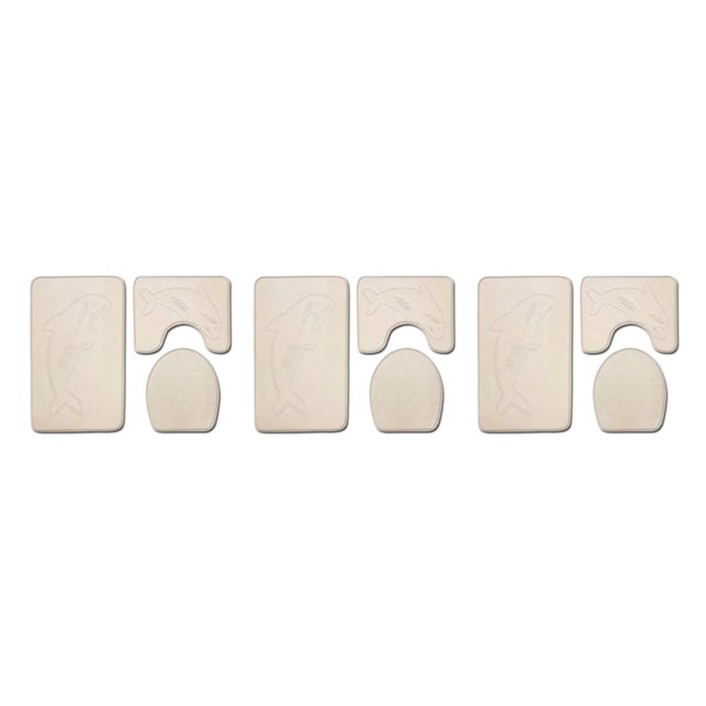 Baohd 3pieces Multi-functional Non-Slip Chenille Bath Rug Any Bathroom Eco-friendly PJ210611-B001 3Set
