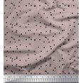 thumbnail image 1 of Soimoi Black Poly Georgette Fabric Polka Dots Decor Fabric Printed Yard 52 Inch Wide, 1 of 3
