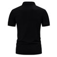 thumbnail image 4 of LSLJS Men Casual Solid Button Short Sleeve Lapel Collar Pullover T Shirt Tops, Mens Shirts Summer Clothes, 4 of 8