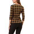 thumbnail image 3 of INSPIRE CHIC Blouse en Tricot Extensible à Encolure Bateau pour Femme à Manches 3/4 pour le Travail, 3 of 6